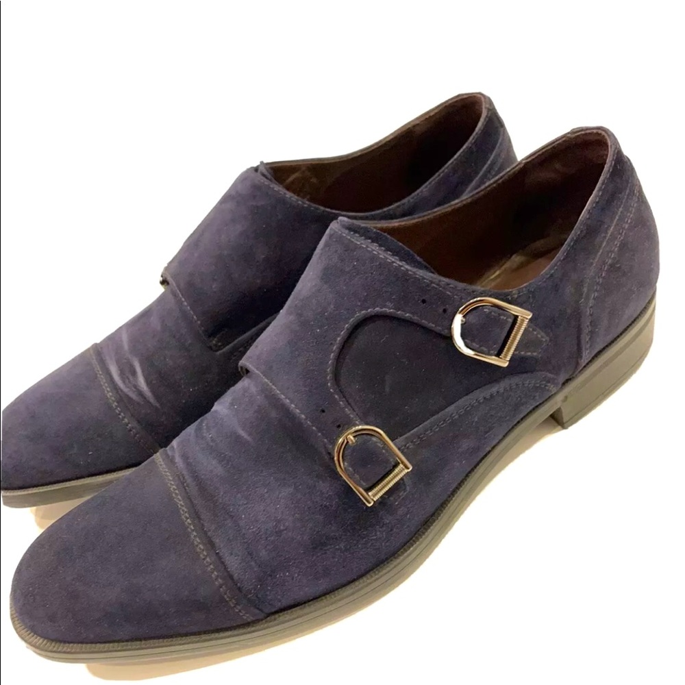 Ermenegildo Zegna men’s Double monk suede shoes